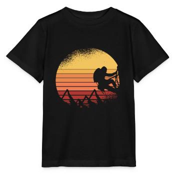 Escalade rétro cadeau I grimpeur mousqueton - T-shirt bio MINI CREATOR Stanley/Stella Enfant - noir - Devant - Mikhail (115cm)