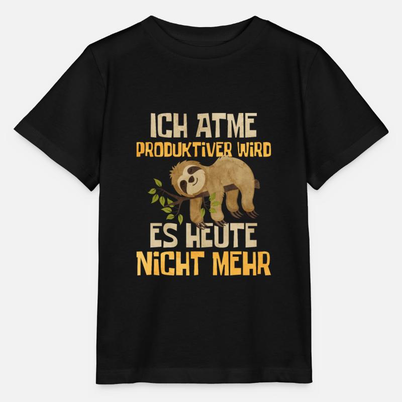 Faultier - Stanley/Stella Kinder T-Shirt MINI CREATOR  - Schwarz