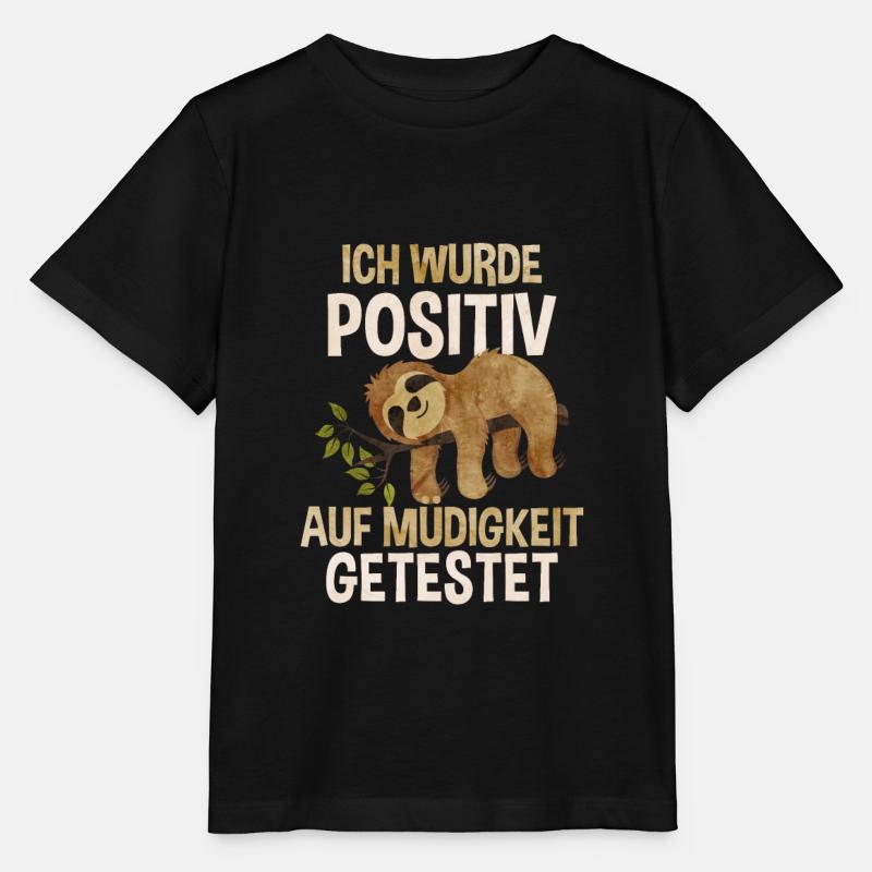 Faultier - Stanley/Stella Kinder T-Shirt MINI CREATOR - Schwarz