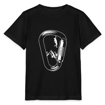 Carabiner climbing climber - Stanley/Stella MINI CREATOR Kids’ T-Shirt - black - Front - Mikhail (115cm)