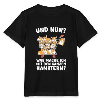 Hamsterkäufe Hamstern Hamsterkauf Einkaufswagen - Stanley/Stella Kinder T-Shirt MINI CREATOR  - Schwarz - Vorne - Mikhail (115cm)