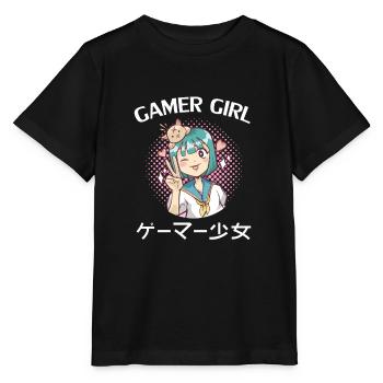 Gamer Girl Japan Anime - Manga japonais - T-shirt bio MINI CREATOR Stanley/Stella Enfant - noir - Devant - Mikhail (115cm)