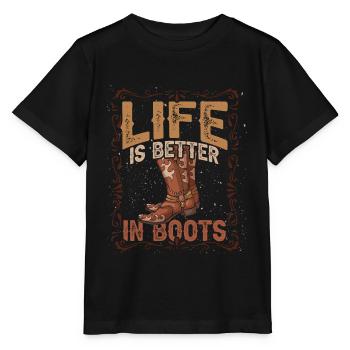 Pays de Cowboy - T-shirt bio MINI CREATOR Stanley/Stella Enfant - noir - Devant - Mikhail (115cm)