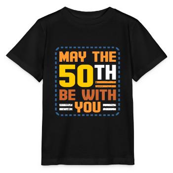 50th birthday - Stanley/Stella MINI CREATOR Kids’ T-Shirt - black - Front - Mikhail (115cm)
