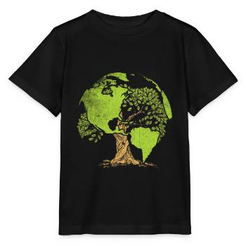 Earth Day Planet - Stanley/Stella Kinder T-Shirt MINI CREATOR  - Schwarz - Vorne - Mikhail (115cm)