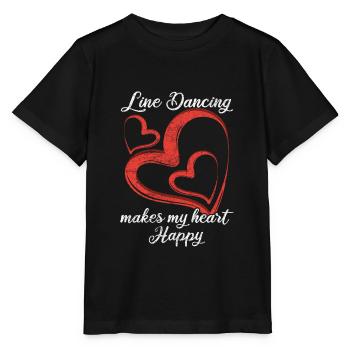 Coeur de linedance - T-shirt bio MINI CREATOR Stanley/Stella Enfant - noir - Devant - Mikhail (115cm)