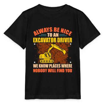 Bagger - Stanley/Stella Kinder T-Shirt MINI CREATOR  - Schwarz - Vorne - Mikhail (115cm)