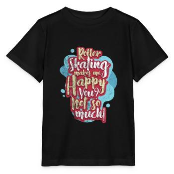 Roller skating skating - Stanley/Stella MINI CREATOR Kids’ T-Shirt - black - Front - Mikhail (115cm)