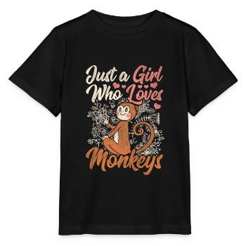 Singe singe - T-shirt bio MINI CREATOR Stanley/Stella Enfant - noir - Devant - Mikhail (115cm)