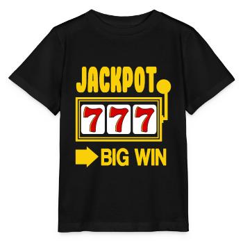 Jackpot Spielo Casino Gambler Slots jeu de machine à sous - T-shirt bio MINI CREATOR Stanley/Stella Enfant - noir - Devant - Mikhail (115cm)