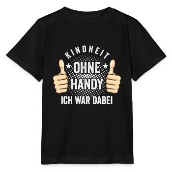 Kindheit ohne Handy ich war dabei - Stanley/Stella Kinder T-Shirt MINI CREATOR  - Schwarz - Vorne - Mikhail (115cm)