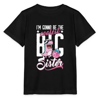I'm going to get big sister 2020 dino egg pregnant - Stanley/Stella MINI CREATOR Kids’ T-Shirt - black - Front - Mikhail (115cm)