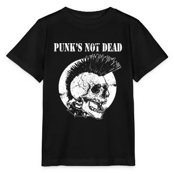 Punk's Not Dead Punker Punk Totenkopf Geschenk - Stanley/Stella Kinder T-Shirt MINI CREATOR  - Schwarz - Vorne - Mikhail (115cm)