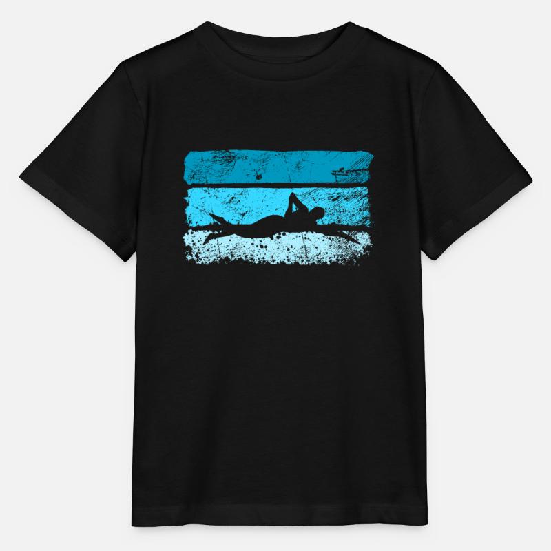 Schwimmer Schwimmen - Stanley/Stella Kinder T-Shirt MINI CREATOR - Schwarz