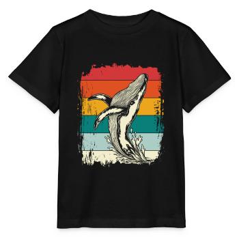 killer whale - Stanley/Stella MINI CREATOR Kids’ T-Shirt - black - Front - Mikhail (115cm)