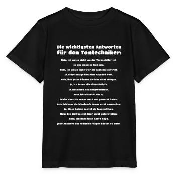 Tontechniker Spruch - Stanley/Stella Kinder T-Shirt MINI CREATOR  - Schwarz - Vorne - Mikhail (115cm)