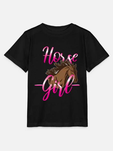Horse Girl Pferde - Stanley/Stella T-shirt MINI CREATOR til børn - sort