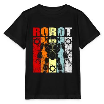 Roboter - Stanley/Stella Kinder T-Shirt MINI CREATOR  - Schwarz - Vorne - Mikhail (115cm)