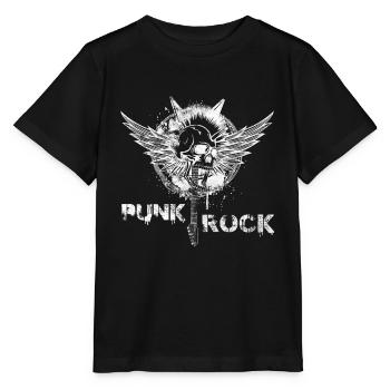 Punker Punk Rock Rocker - Stanley/Stella Kinder T-Shirt MINI CREATOR  - Schwarz - Vorne - Mikhail (115cm)