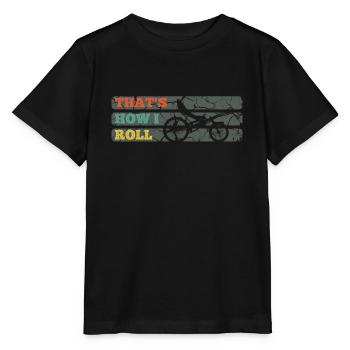Fahrradtour - Stanley/Stella Kinder T-Shirt MINI CREATOR  - Schwarz - Vorne - Mikhail (115cm)
