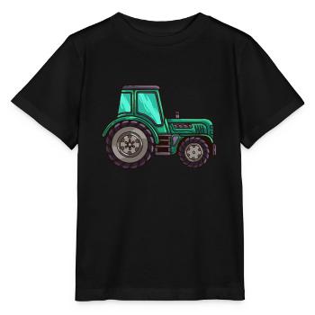 Tractor tractors - Stanley/Stella MINI CREATOR Kids’ T-Shirt - black - Front - Mikhail (115cm)