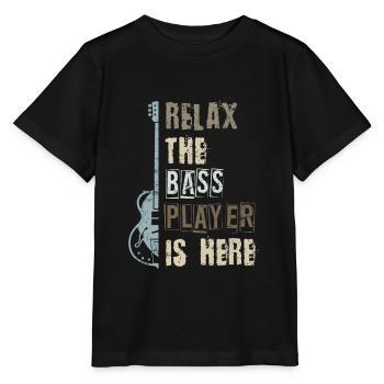 Bass guitar - Stanley/Stella MINI CREATOR Kids’ T-Shirt - black - Front - Mikhail (115cm)