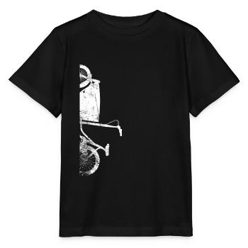 Cooles Fahrradkurier Fahrrad Geschenk - Stanley/Stella Kinder T-Shirt MINI CREATOR  - Schwarz - Vorne - Mikhail (115cm)