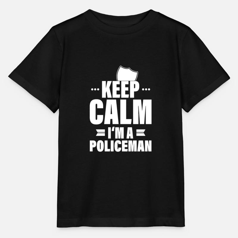 Polizist Polizei - Stanley/Stella Kinder T-Shirt MINI CREATOR  - Schwarz