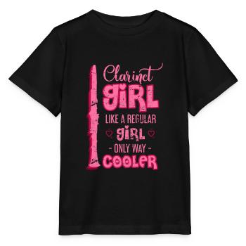 clarinet - Stanley/Stella MINI CREATOR Kids’ T-Shirt - black - Front - Mikhail (115cm)