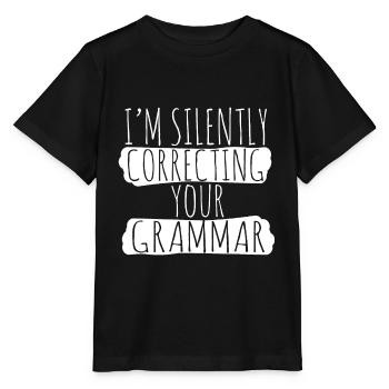 Grammatik Englisch Lehrer - Stanley/Stella Kinder T-Shirt MINI CREATOR  - Schwarz - Vorne - Mikhail (115cm)