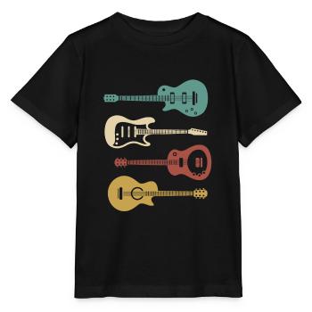 Gitarre - Stanley/Stella Kinder T-Shirt MINI CREATOR  - Schwarz - Vorne - Mikhail (115cm)