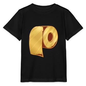 Papier toilette doré rouleau de papier toilette saint - T-shirt bio MINI CREATOR Stanley/Stella Enfant - noir - Devant - Mikhail (115cm)