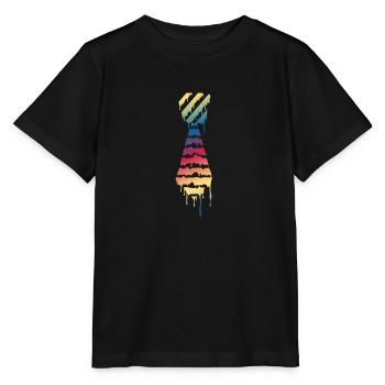 Cravate - T-shirt bio MINI CREATOR Stanley/Stella Enfant - noir - Devant - Mikhail (115cm)