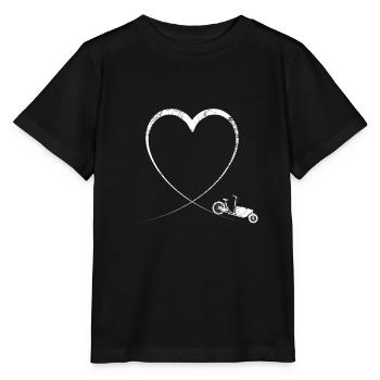 Retro bike courier cargo bike bike tour - Stanley/Stella MINI CREATOR Kids’ T-Shirt - black - Front - Mikhail (115cm)