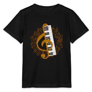 Musique de piano Musique classique - T-shirt bio MINI CREATOR Stanley/Stella Enfant - noir - Devant - Mikhail (115cm)
