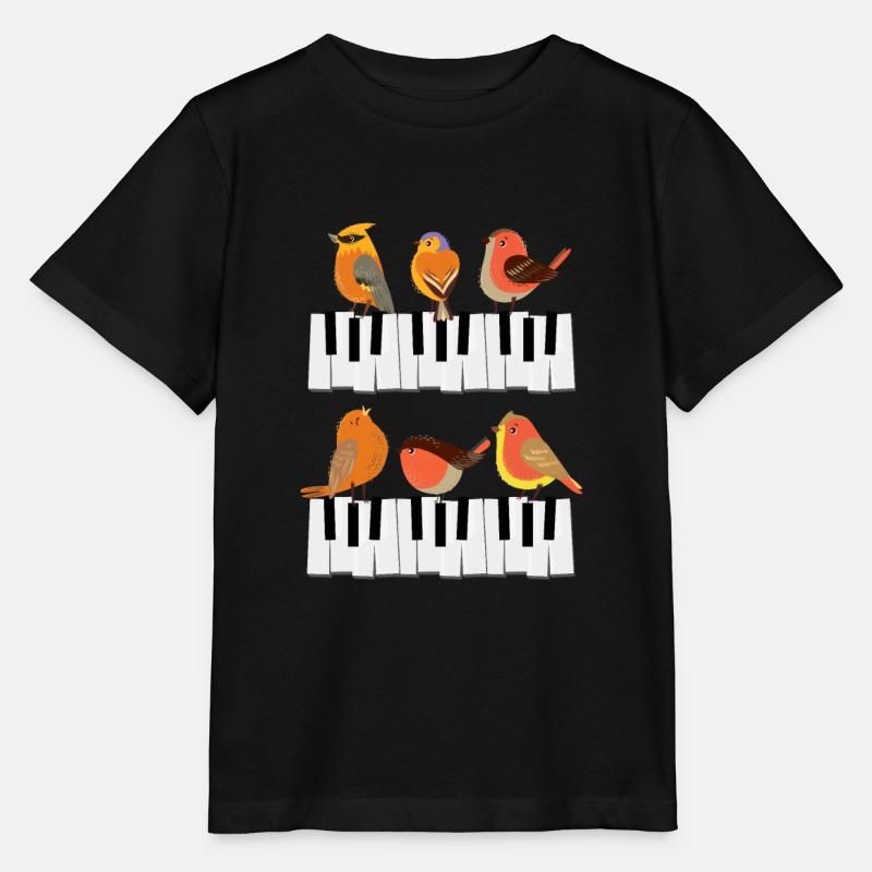 Instrument de piano - T-shirt bio MINI CREATOR Stanley/Stella Enfant - noir