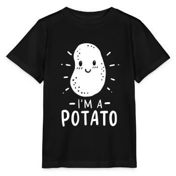 Pommes de terre - T-shirt bio MINI CREATOR Stanley/Stella Enfant - noir - Devant - Mikhail (115cm)