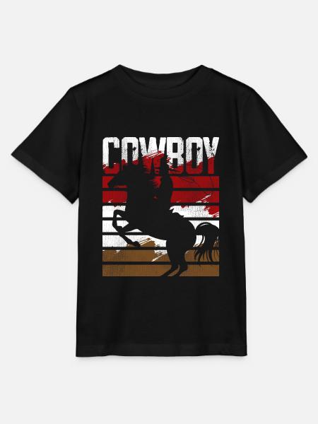 Cowboy Cowboystiefel - Stanley/Stella Kinder T-Shirt MINI CREATOR - Schwarz