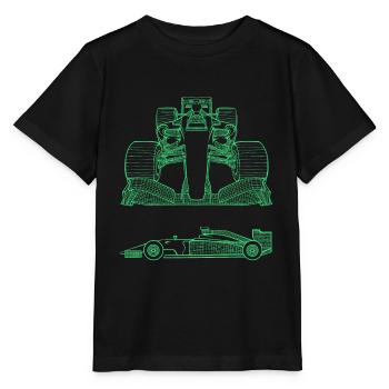 3D racing car racing formula race car 1 one - Stanley/Stella MINI CREATOR Kids’ T-Shirt - black - Front - Mikhail (115cm)