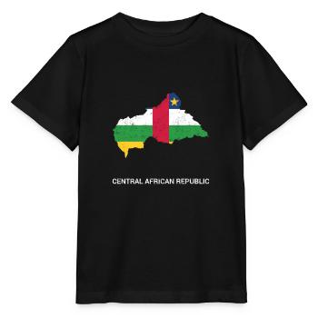 Carte du pays République centrafricaine - T-shirt bio MINI CREATOR Stanley/Stella Enfant - noir - Devant - Mikhail (115cm)
