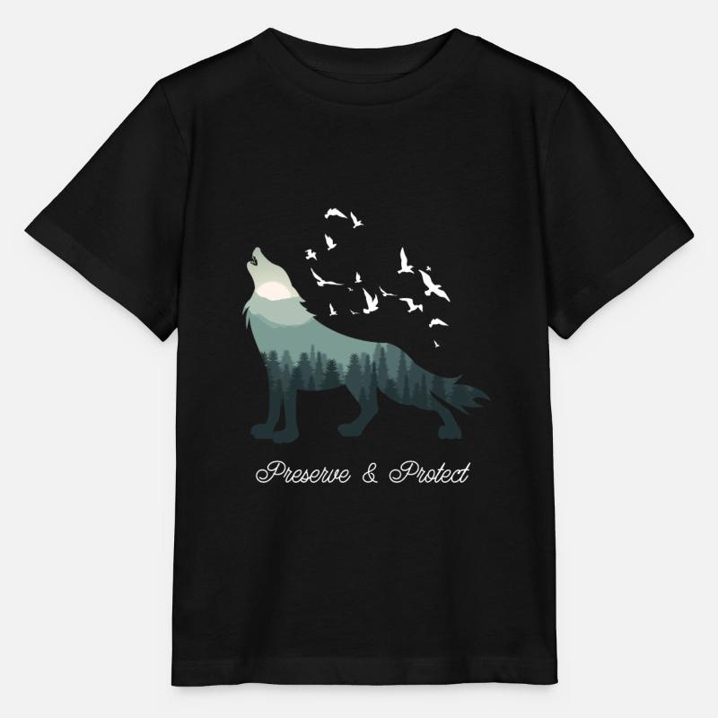 Loup - T-shirt bio MINI CREATOR Stanley/Stella Enfant - noir