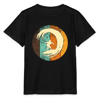 Surfing surfing - Stanley/Stella MINI CREATOR Kids’ T-Shirt - black - Front - Mikhail (115cm)