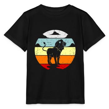Löwe Löwin Geschenk Geschenkidee - Stanley/Stella Kinder T-Shirt MINI CREATOR  - Schwarz - Vorne - Mikhail (115cm)