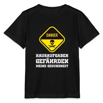 witzige Hausaufgaben Sprüche - Stanley/Stella Kinder T-Shirt MINI CREATOR  - Schwarz - Vorne - Mikhail (115cm)