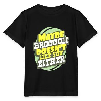Le brocoli - T-shirt bio MINI CREATOR Stanley/Stella Enfant - noir - Devant - Mikhail (115cm)