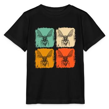 Guêpe rétro - T-shirt bio MINI CREATOR Stanley/Stella Enfant - noir - Devant - Mikhail (115cm)