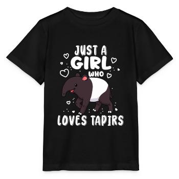 Tapir Shirt Ladies Tapir Gift Tapis de selle Tapir - T-shirt bio MINI CREATOR Stanley/Stella Enfant - noir - Devant - Mikhail (115cm)