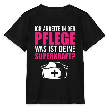 Ich arbeite in der Pflege - Stanley/Stella Kinder T-Shirt MINI CREATOR  - Schwarz - Vorne - Mikhail (115cm)