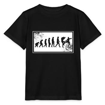 L'évolution du kickboxer - T-shirt bio MINI CREATOR Stanley/Stella Enfant - noir - Devant - Mikhail (115cm)