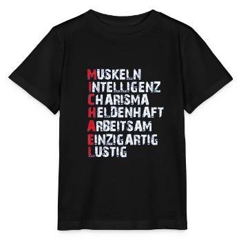 Michael - Stanley/Stella Kinder T-Shirt MINI CREATOR  - Schwarz - Vorne - Mikhail (115cm)